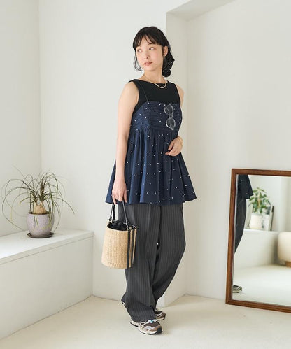 印度風亮片點點刺繡 後背開口 罩杯吊帶上衣（可搭配成套）