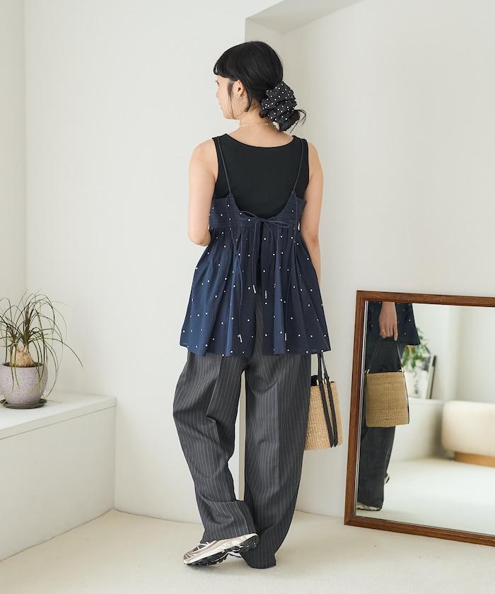 印度風亮片點點刺繡 後背開口 罩杯吊帶上衣（可搭配成套）