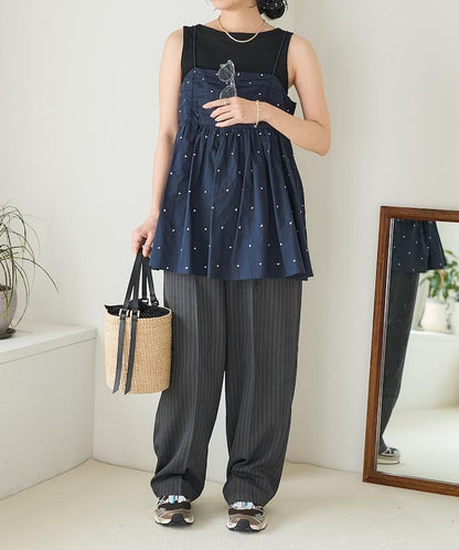 印度風亮片點點刺繡 後背開口 罩杯吊帶上衣（可搭配成套）