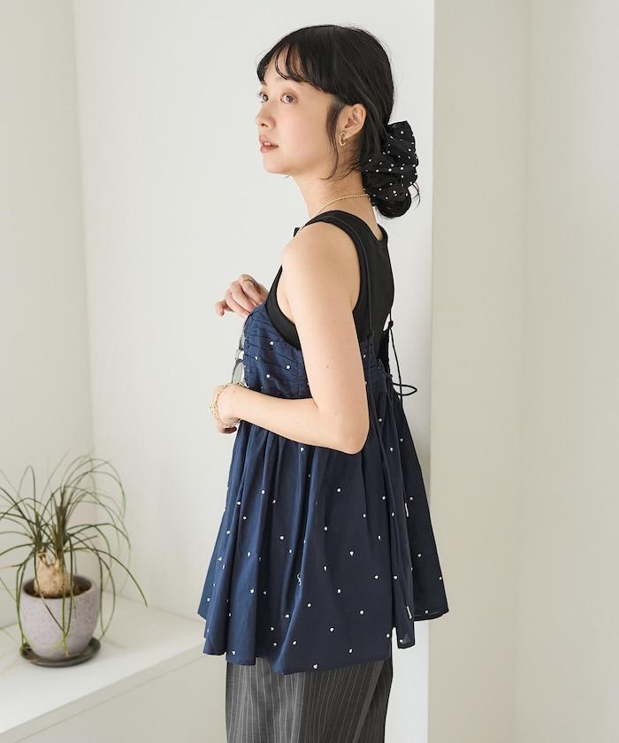 印度風亮片點點刺繡 後背開口 罩杯吊帶上衣（可搭配成套）