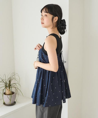 印度風亮片點點刺繡 後背開口 罩杯吊帶上衣（可搭配成套）