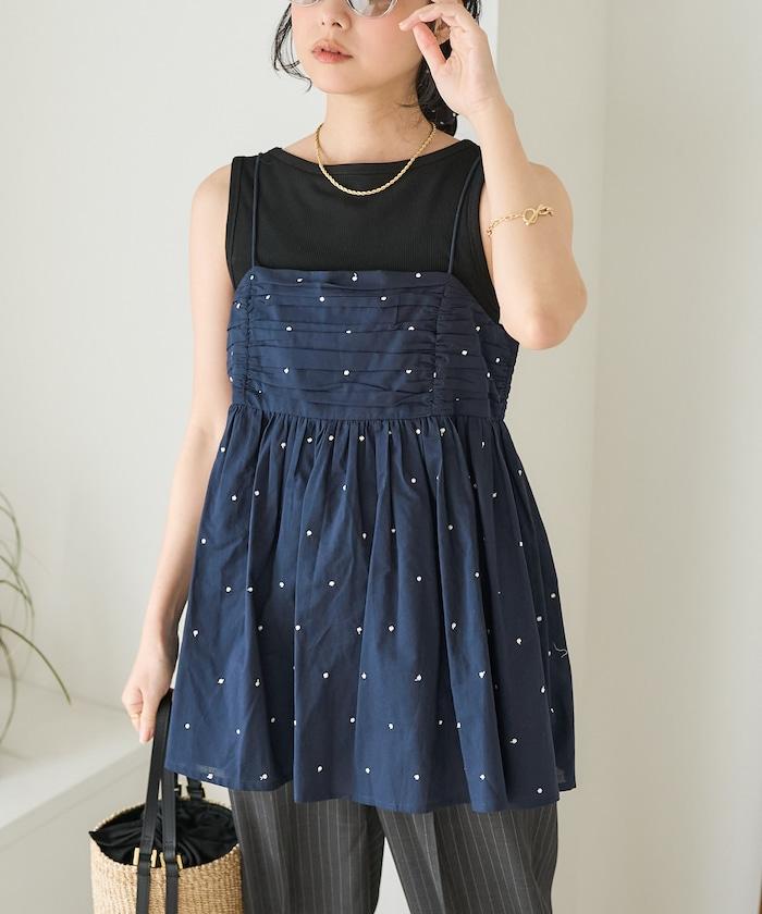 印度風亮片點點刺繡 後背開口 罩杯吊帶上衣（可搭配成套）