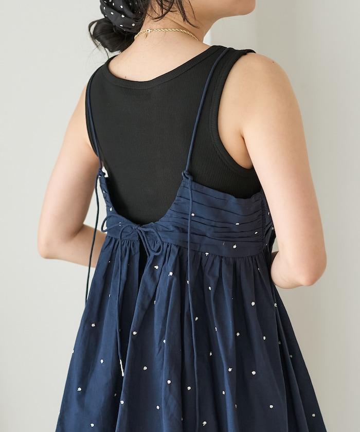 印度風亮片點點刺繡 後背開口 罩杯吊帶上衣（可搭配成套）