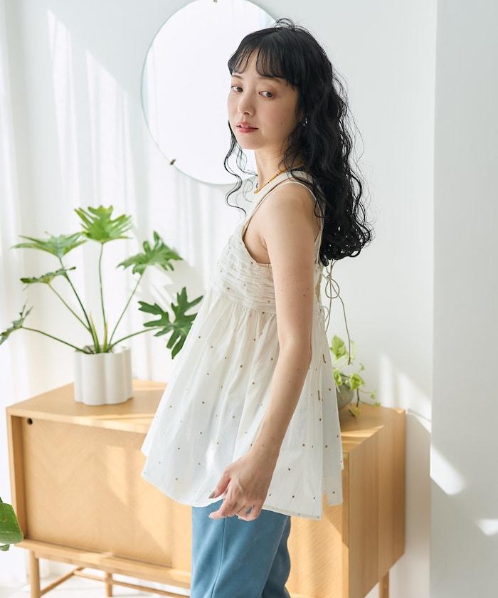 印度風亮片點點刺繡 後背開口 罩杯吊帶上衣（可搭配成套）