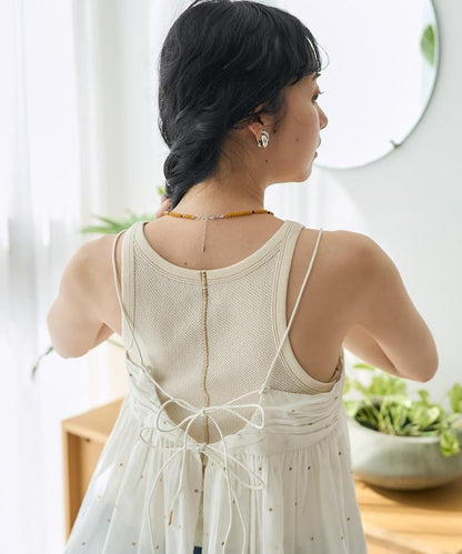 印度風亮片點點刺繡 後背開口 罩杯吊帶上衣（可搭配成套）