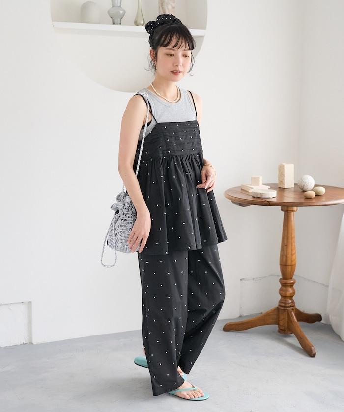 印度工藝拉梅亮點刺繡 鬆緊設計 可成套搭配 休閒褲