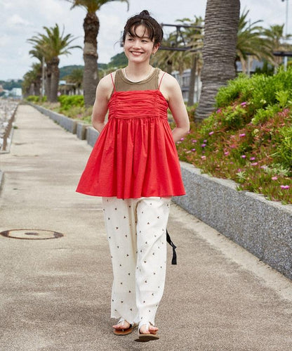 印度棉薄紗 後開口設計 吊帶背心