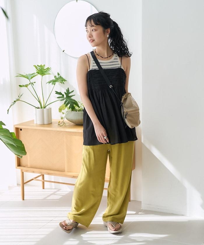 印度棉薄紗 後開口設計 吊帶背心