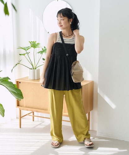 印度棉薄紗 後開口設計 吊帶背心