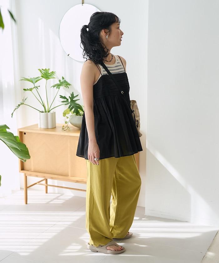 印度棉薄紗 後開口設計 吊帶背心