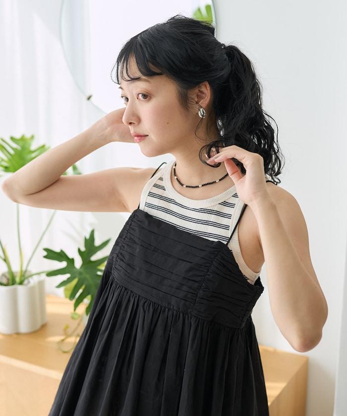 印度棉薄紗 後開口設計 吊帶背心