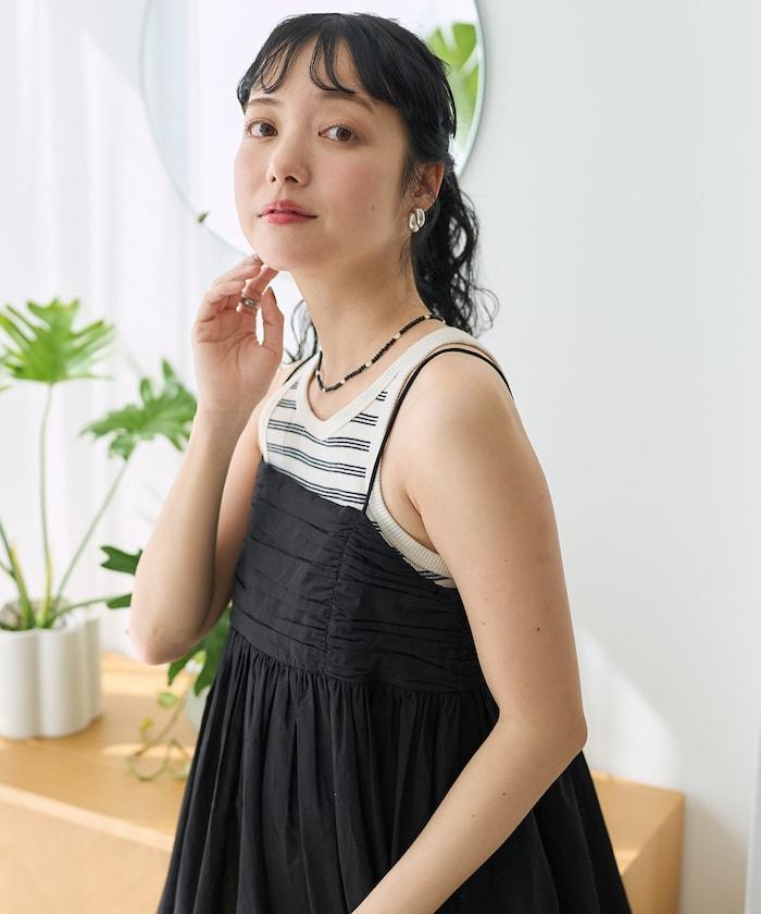 印度棉薄紗 後開口設計 吊帶背心