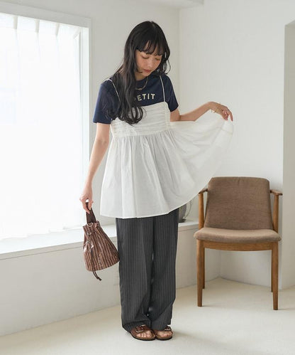 印度棉薄紗 後開口設計 吊帶背心