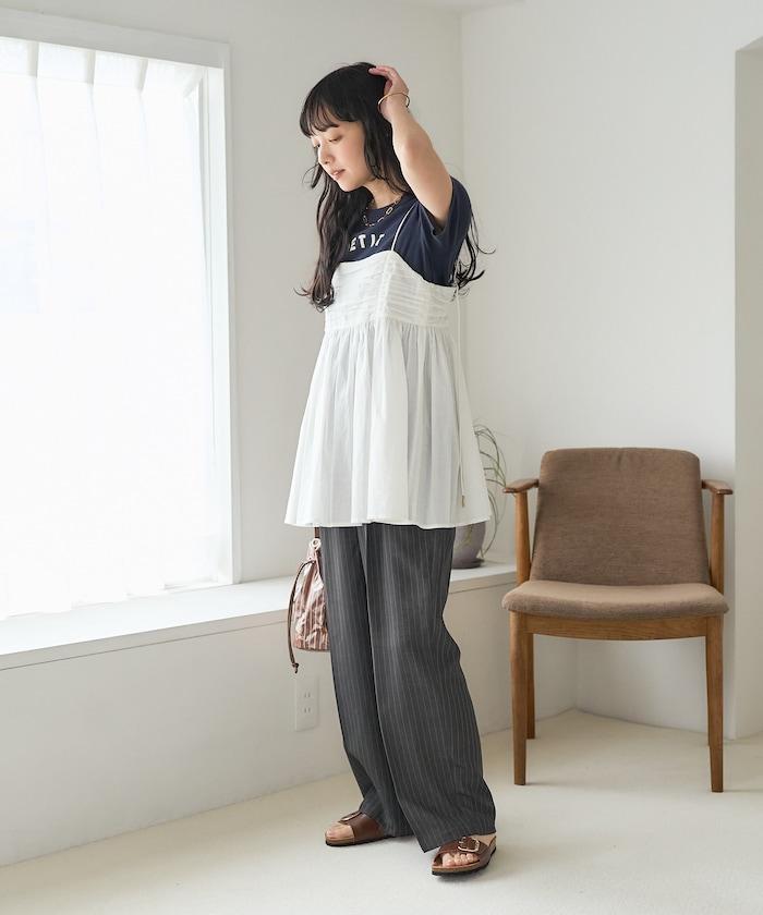 印度棉薄紗 後開口設計 吊帶背心