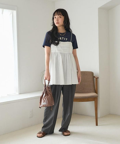 印度棉薄紗 後開口設計 吊帶背心