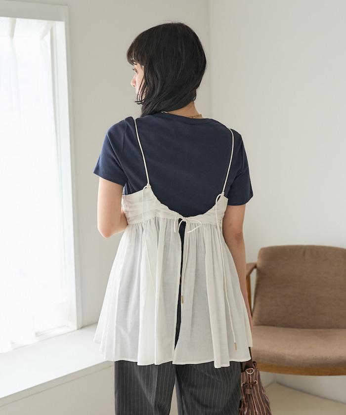 印度棉薄紗 後開口設計 吊帶背心