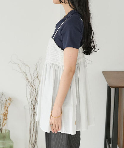 印度棉薄紗 後開口設計 吊帶背心