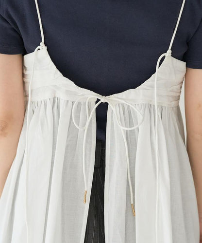 印度棉薄紗 後開口設計 吊帶背心