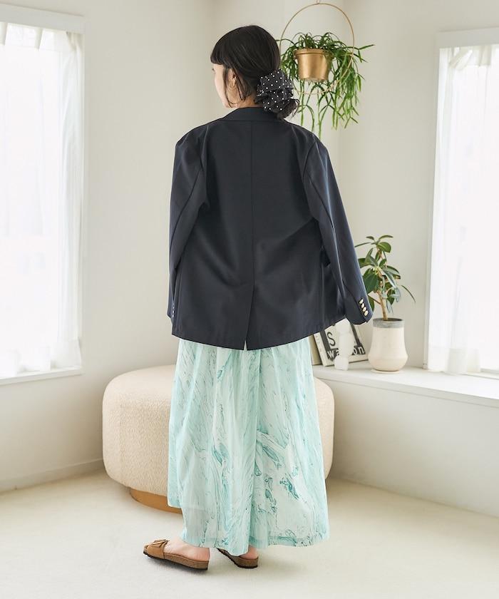 印度大理石印花吊帶連衣裙