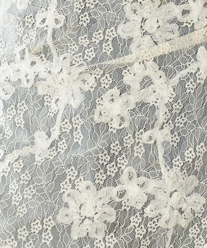 多穿法 花卉蕾絲 裹身半身裙