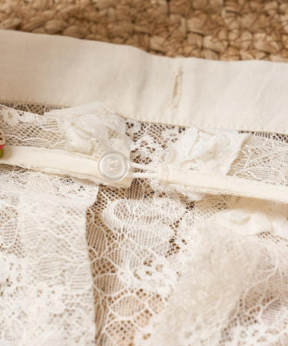 多穿法 花卉蕾絲 裹身半身裙