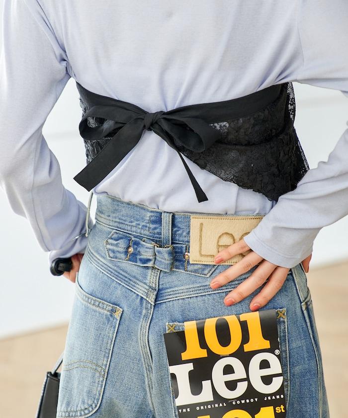 多穿法 花卉蕾絲 裹身半身裙