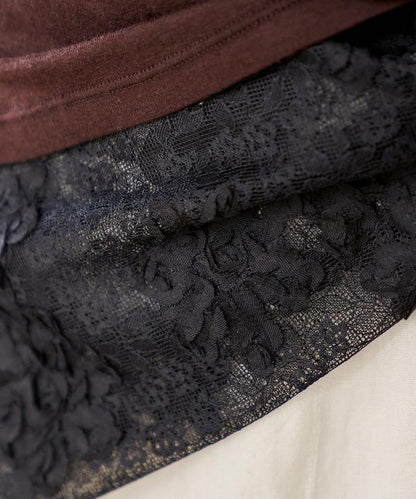 多穿法 花卉蕾絲 裹身半身裙