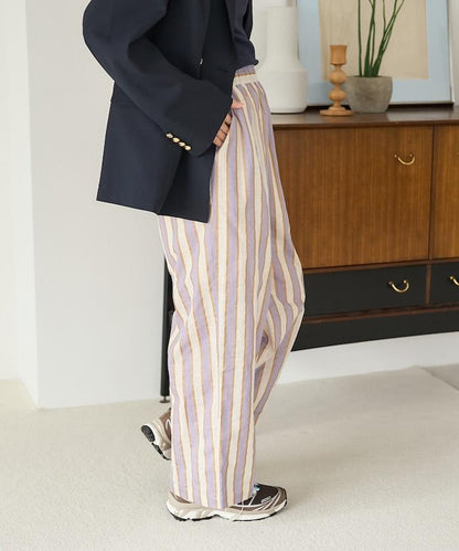 印度條紋印花休閒褲