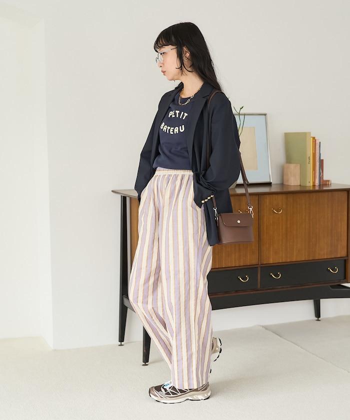 印度條紋印花休閒褲