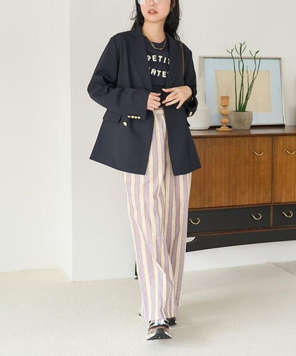 印度條紋印花休閒褲