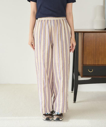 印度條紋印花休閒褲