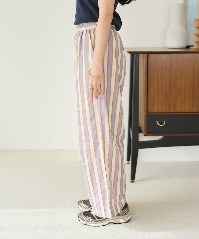 印度條紋印花休閒褲