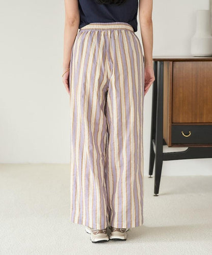 印度條紋印花休閒褲