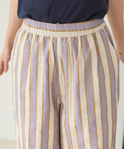 印度條紋印花休閒褲