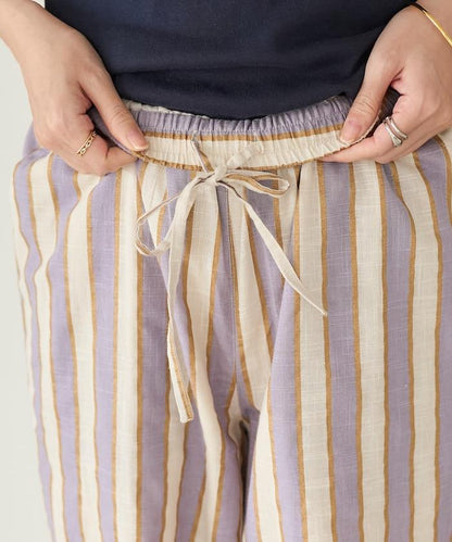 印度條紋印花休閒褲