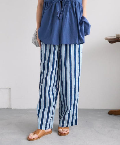 印度條紋印花休閒褲
