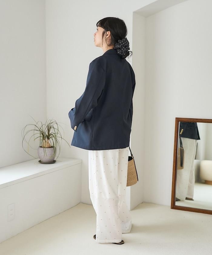 印度工藝拉梅亮點刺繡 鬆緊設計 可成套搭配 休閒褲