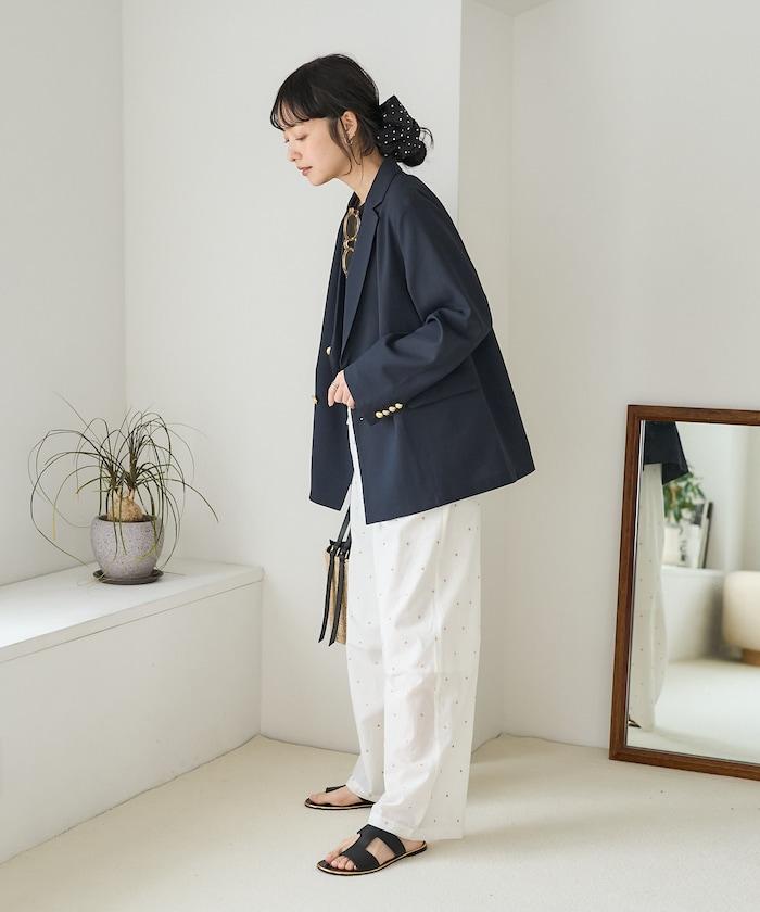 印度工藝拉梅亮點刺繡 鬆緊設計 可成套搭配 休閒褲