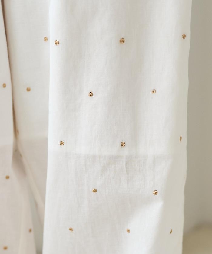 印度工藝拉梅亮點刺繡 鬆緊設計 可成套搭配 休閒褲