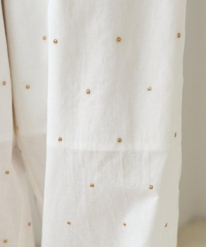 印度工藝拉梅亮點刺繡 鬆緊設計 可成套搭配 休閒褲