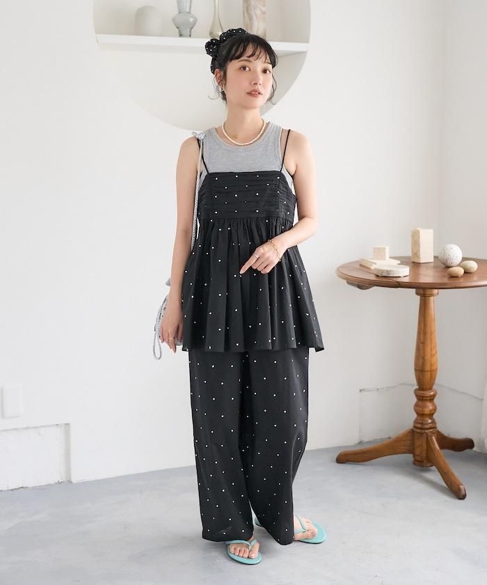 印度工藝拉梅亮點刺繡 鬆緊設計 可成套搭配 休閒褲