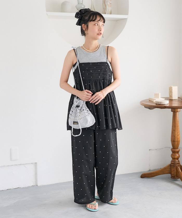 印度工藝拉梅亮點刺繡 鬆緊設計 可成套搭配 休閒褲