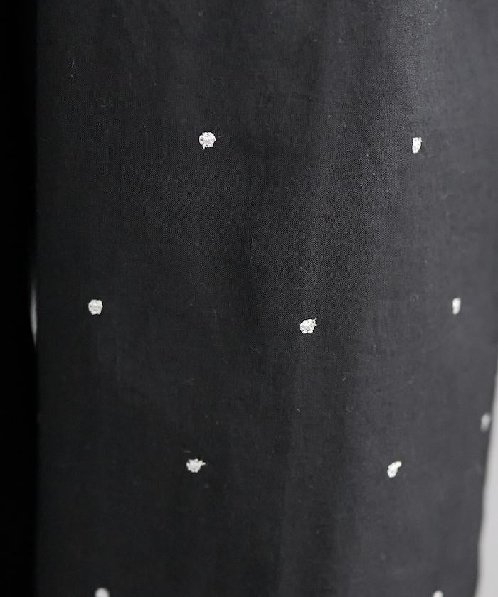 印度工藝拉梅亮點刺繡 鬆緊設計 可成套搭配 休閒褲