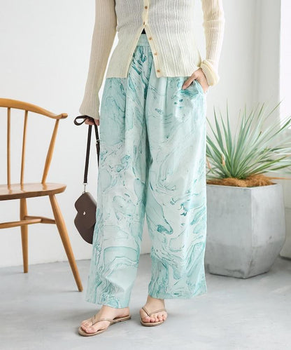 印度大理石紋印花 休閒褲
