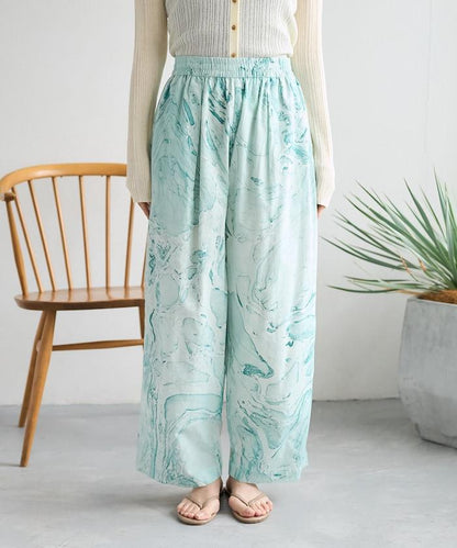 印度大理石紋印花 休閒褲