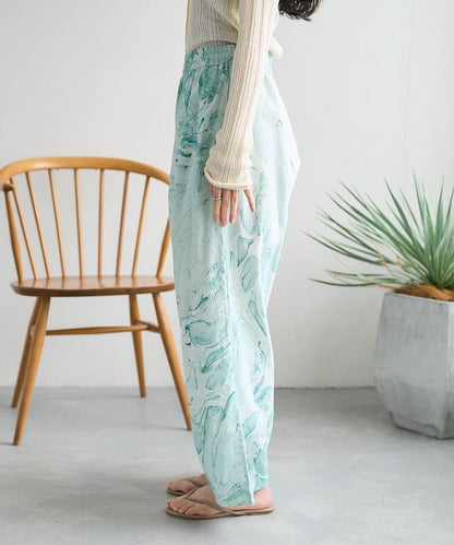 印度大理石紋印花 休閒褲