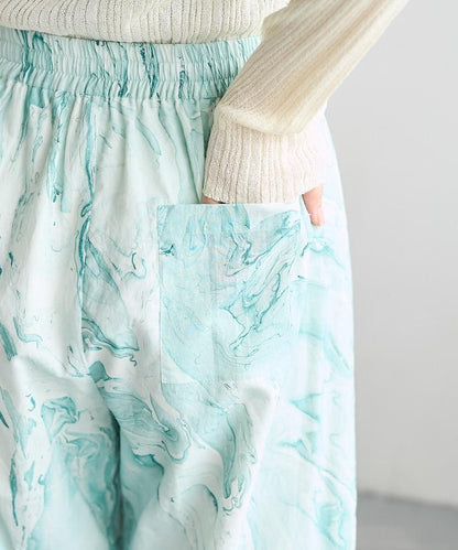 印度大理石紋印花 休閒褲