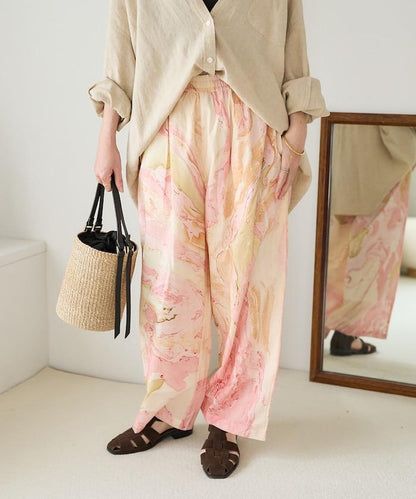 印度大理石紋印花 休閒褲