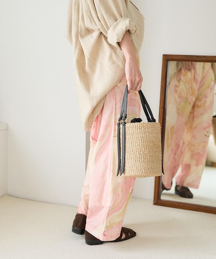 印度大理石紋印花 休閒褲