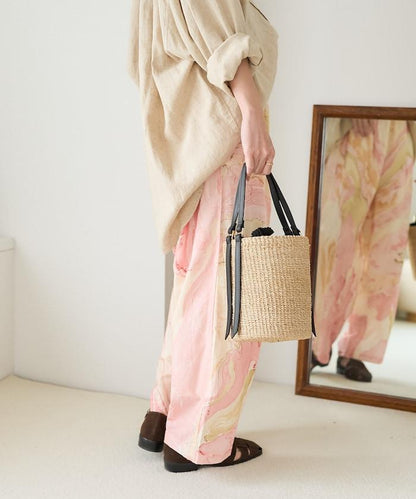 印度大理石紋印花 休閒褲